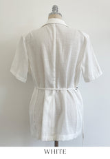 Lovell Tailored Strap Linen Jacket