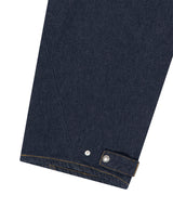 TWO TUCK CURVED DENIM PANTS_BLUE