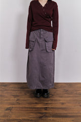 Rivet Pigment Skirt (2color)