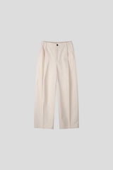 Hard cotton one tuck pants 5color