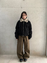 Sanpori Quilted Boucle Fur Collar Short Jacket