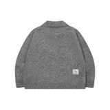 DYNA COLLAR-NECK KNIT ZIP-UP (3Color)