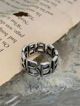 [SILVER925] B INITIAL RING