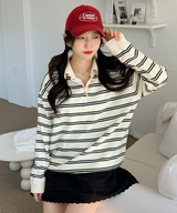 Bintz Stripe Collar Knitw