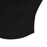 HARING SIGNATURE LOGO SNAP BUTTON U-NECK HALF T (3COLOR)