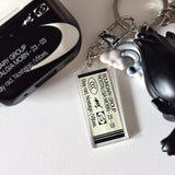 Nostalgic Vibes Acrylic Keyring (Ivory)