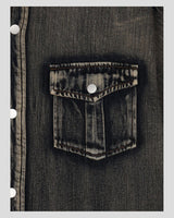(UNISEX) Slub Denim Over Shirts