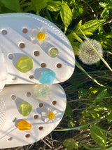 [Made shoes parts set]smile daisy flower(8pcs)