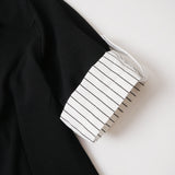 Solene Stripe Collar Slim Shirt