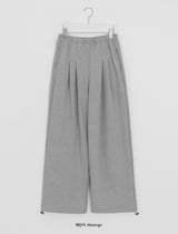 26SS★ [BAONHAUS]ヘディネンピンタックバンディングワイドトレーニングパンツ