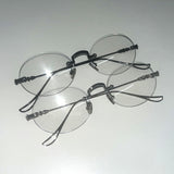 Diking Round borderless Metal Glasses