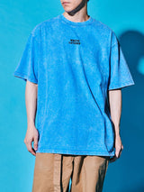 Sakura Animals Azure Denim Washed T-Shirt (Piggy)