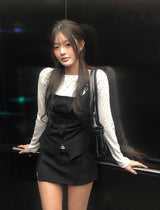 ルウントレーニングスリットキュロットミニスカート