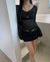 ローミニスカートパンツ