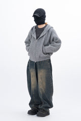 Idos Hooded Knit Zip-up