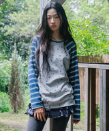 STRIPED STAR RAGLAN LS TEE(CV2GFFT561A)