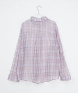 Rimu Summer Loose-Fit See-Through Check Shirt