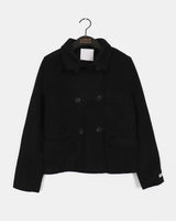 Romkin incision collar short jacket coat
