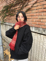 ルファインウールストライプマフラー (4color)