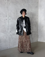 Glossy Leather Safari Half Jacket
