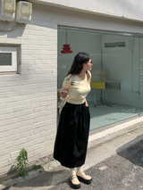 パンプキンバルーンポケットロングスカート