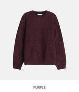 [10% wool] ハグアブルツートーンミックスドモヘアニット