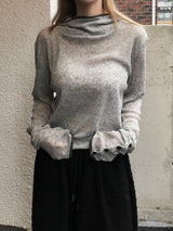 Slender Button Hoodie Knit (3c)