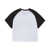 25SS スペースラビットラグランクロップ半袖Tシャツ ブラック