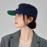 Leaf Chain VZ Monogram Pillbox Cap / Navy