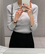 It You Collared Long Sleeve Knit / 5 colors