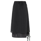 シャインダブルスカート IN BLACK