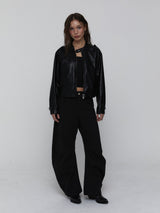 Leather Biker Jacket_Black