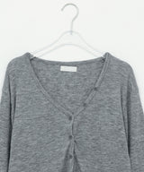 Genoc V-Neck Slim Fit Color Cardigan