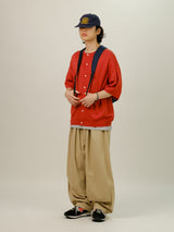 GE Crew Neck Easy Half Cardigan