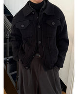 [F/W] Wool padding knit trucker jacket(4color)