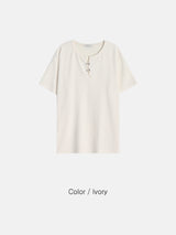 OA ハインフック ヘンリーネック ショートスリーブ Tシャツ (4 colors)