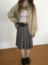 YWD PLAID PLEATS SKIRT (3color)