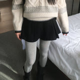 チェックウールピンタックミニスカート