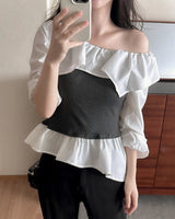 Nore frill layered blouse