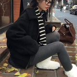 [BELLIDE MADE] Mock, suede blouson mouton jacket