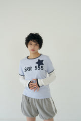 SKR 555 LAYERED TOP (BLUE)