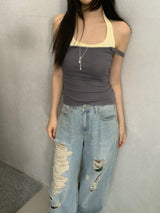 Danson Halterneck  Butterfly Lace Sleeveless
