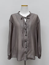 Tony See-through Wrap Balloon Fit Blouse