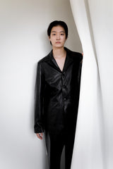 Faux leather jacket, Black