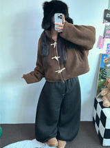 STRIPE PADDING QUILTING LONG PANTS 🖤🤍2COLOR
