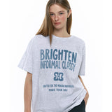 タイポTシャツ Melange Grey