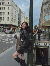 Tiny Washing Leather Skirt
