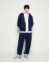 25FW ボーダーラインベーシックロゴフーディージップアップ ダークネイビー