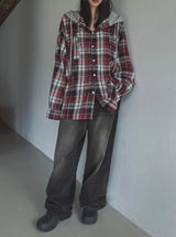 Wake Check Hooded Shirt