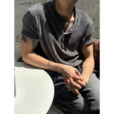 [S/S] ベルベットヘンリーネックハーフニット(3color)